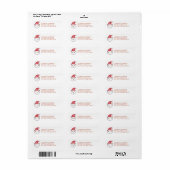 Funny Cat kerstreturn Address Label (Full Sheet)