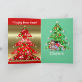 Funny Cat & Kitten Kerst Kaart (Binnen)