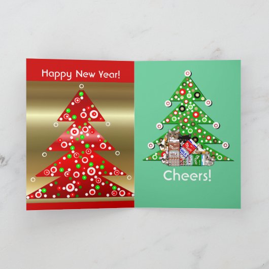 Funny Cat & Kitten Kerst Kaart  (Binnen)