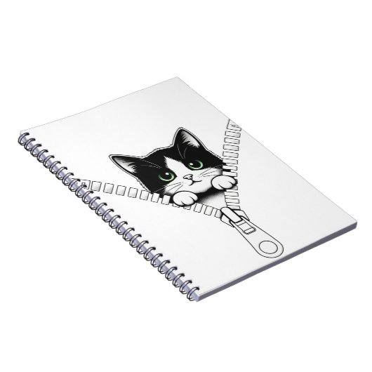 Funny Cat Kitten Peek Notitieboek (Rechterzijde)