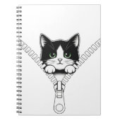 Funny Cat Kitten Peek  Notitieboek (Voorkant)