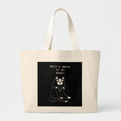 Funny Cat Knitting Canvas tas (Voorkant)