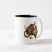 Funny Cat Knitting Thema Koffie Mok Knitter Gift (Voorkant rechts)