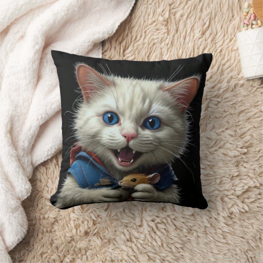 Funny Cat Kussen (Deken)