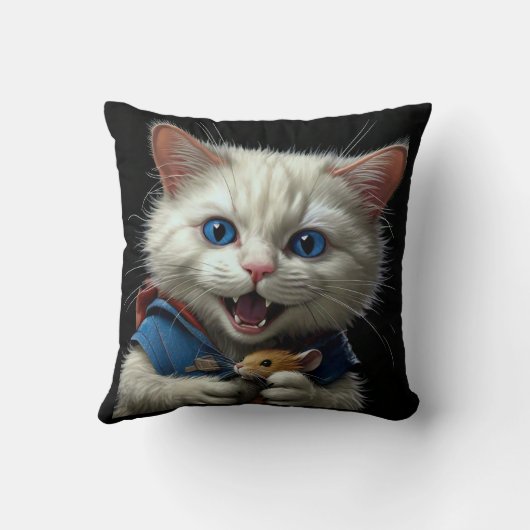 Funny Cat Kussen (Achterkant)