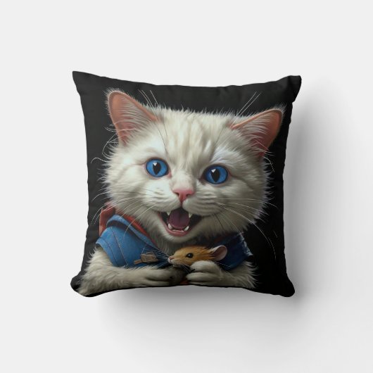 Funny Cat Kussen (Voorkant)