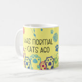 Funny Cat Lady Design Coffee Mok Cup (Voorkant links)