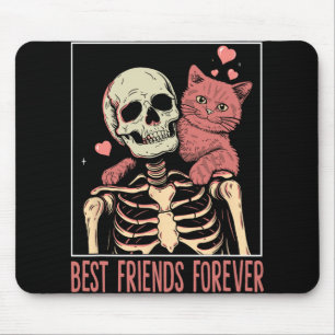 Funny Cat Lady Tarot Kaart Skelet Kitten Lover Ca Muismat