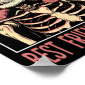 Funny Cat Lady Tarot Kaart Skelet Kitten Lover Ca Poster (Hoek)