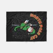 Funny Cat Le Dance Elf Costume Christmas Holiday C Fleece Deken (Voorkant (Horizontaal))