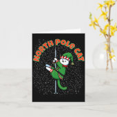 Funny Cat Le Dance Elf Costume Christmas Holiday C Kaart (Gele Bloem)