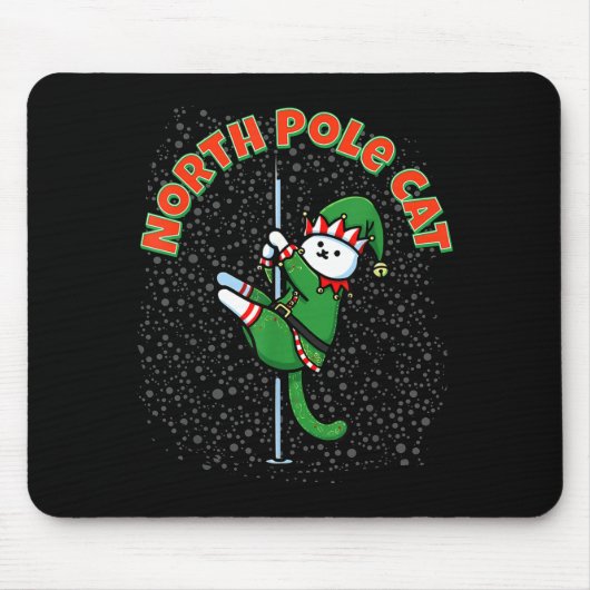 Funny Cat Le Dance Elf Costume Christmas Holiday C Muismat (Voorkant)