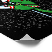 Funny Cat Le Dance Elf Costume Christmas Holiday C Poster (Hoek)