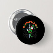 Funny Cat Le Dance Elf Costume Christmas Holiday C Ronde Button 5,7 Cm (Voorkant /achterkant)