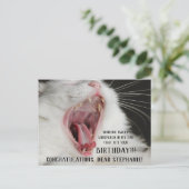Funny Cat Leuk Verjaardag Briefkaart (Staand voorkant)