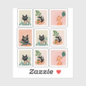 Funny Cat Lijst Stickers (Vel)