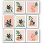 Funny Cat Lijst Stickers (Voorkant)