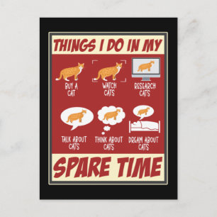 Funny Cat Love Kitten Humor Cat Lover Briefkaart