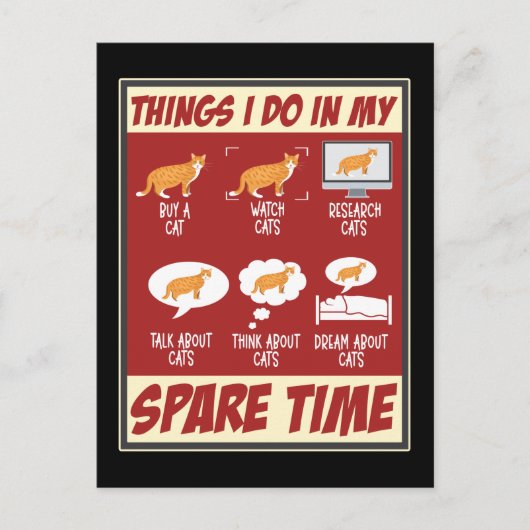 Funny Cat Love Kitten Humor Cat Lover Briefkaart (Voorkant)