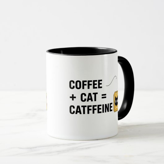 Funny  Cat Lover Caffeine Addict Gift Mok (Voorkant rechts)