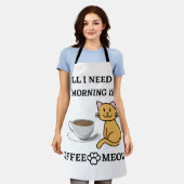 FUNNY CAT LOVER COFFEE EN MEOW SCHORT (Gedragen)