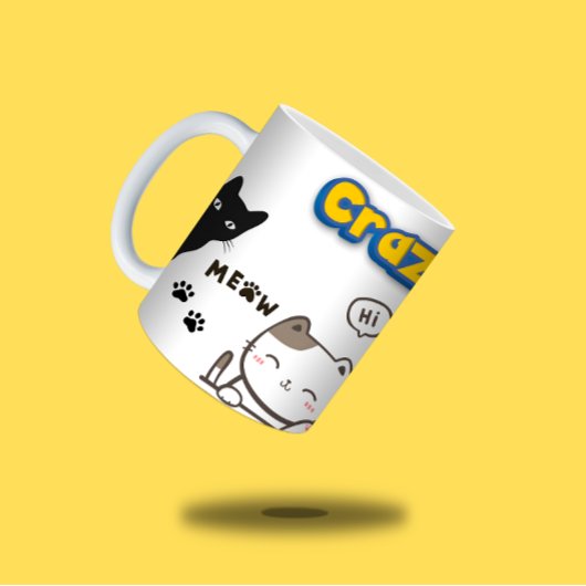 Funny Cat Lover Coffee Mok – Crazy Cat Lady Gift