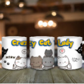 Funny Cat Lover Coffee Mok – Crazy Cat Lady Gift
