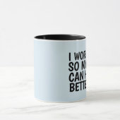 Funny Cat Lover Coffee Mugs, WORK HARD BETTER LIFE Mok (Midden)