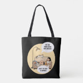 Funny Cat Lover Introvert Humor Quote Tote Bag (Achterkant)