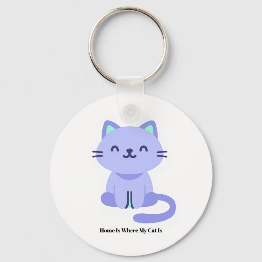Funny Cat Lover Keychain – Cute Gift (Voorkant)
