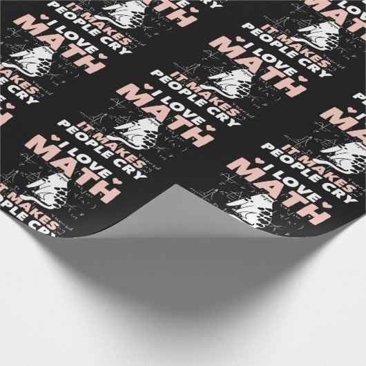 Funny Cat Lover Mathematics Humor Wiskunde Nerd Cadeaupapier (Hoek)