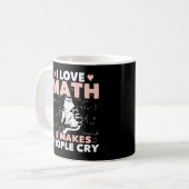 Funny Cat Lover Mathematics Humor Wiskunde Nerd Koffiemok (Voorkant links)