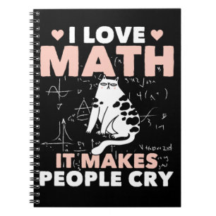 Funny Cat Lover Mathematics Humor Wiskunde Nerd Notitieboek