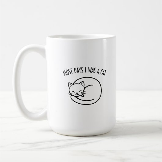 Funny Cat Lover Mug Cute Sleeping Cat Most Days Koffiemok (Links)