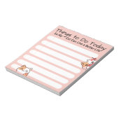 Funny Cat lover om een roze lijstkleur te doen Notitieblok (Linkerzijde)