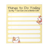 Funny Cat lover om gele kleuren te gebruiken Notitieblok (Voorkant)