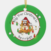 Funny Cat Lover Persoonlijk kerstfeest Keramisch Ornament (Voorkant)