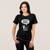 Funny Cat Lover Quote Cartoon Art Tri-Blend Shirt (Voorkant volledig)
