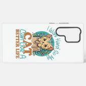 Funny Cat Lover Quote Cute Kitten Graphic Samsung Galaxy Hoesje (Achterkant horizontaal)