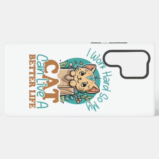 Funny Cat Lover Quote Cute Kitten Graphic Samsung Galaxy Hoesje (Achterkant horizontaal)