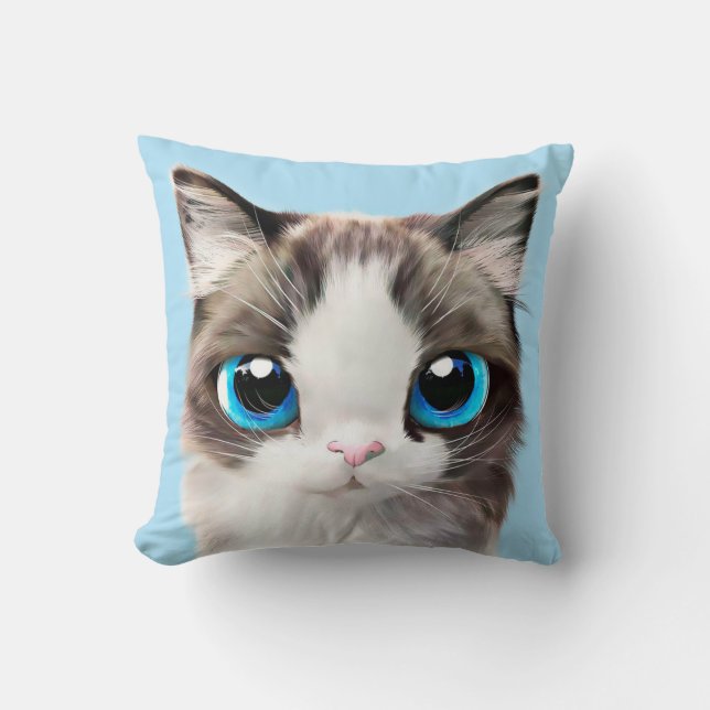 Funny Cat Lover Sierkussen (Voorkant)