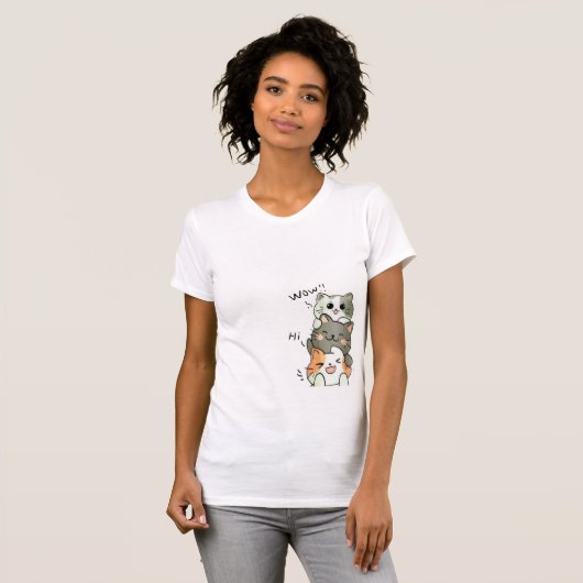 Funny Cat Lover T-Shirt (Voorkant volledig)