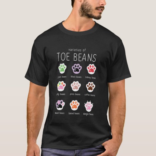 Funny Cat Lover Toe Beans T-shirt (Voorkant)