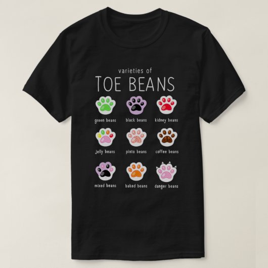 Funny Cat Lover Toe Beans T-shirt (Design voorkant)