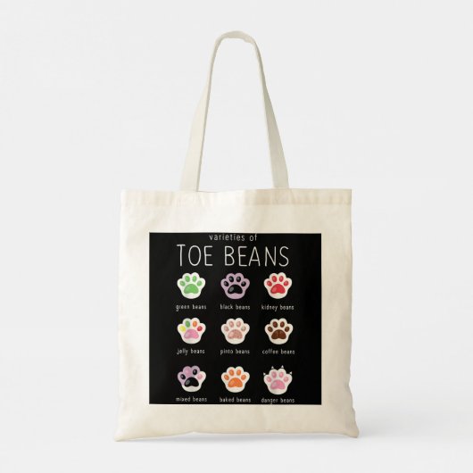 Funny Cat Lover Toe Beans Tote Bag (Achterkant)