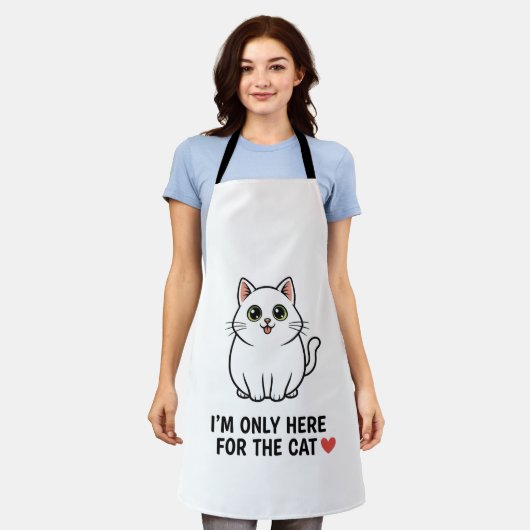 Funny Cat Lover Valentine Mousepad - I'm Only Here Schort (Gedragen)