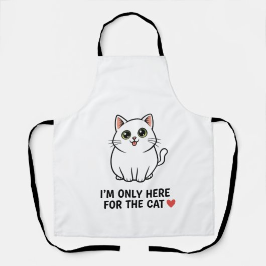 Funny Cat Lover Valentine Mousepad - I'm Only Here Schort (Voorkant)