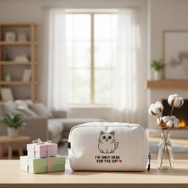 Funny Cat Lover Valentine Mousepad - I'm Only Here Toilettasje