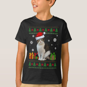 Funny Cat lovers Cute Cat Santa Hat Ugandevolle ke T-shirt
