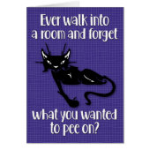 Funny Cat-Lover's Over-the-Hill Birthday Card (Voorkant)